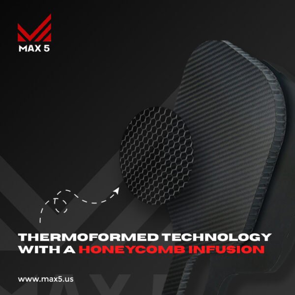 Buy Max 5 Vintage MX-0.1 Carbon Pickleball Paddle Online (Red) - Image 4