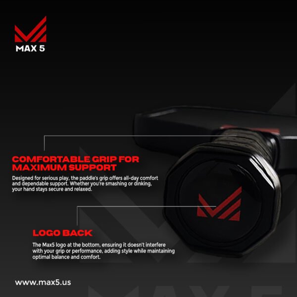 Shop Max5 Vintage MX-0.1 Carbon Pickleball Paddle (Black) - Image 8