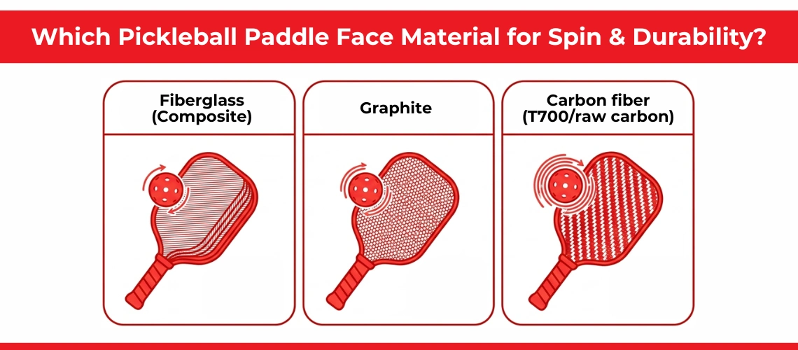 Which Pickleball Paddle Face Material for Spin & Durability