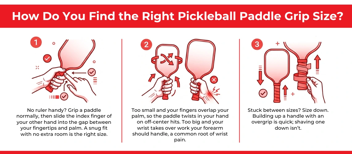 How Do You Find the Right Pickleball Paddle Grip Size